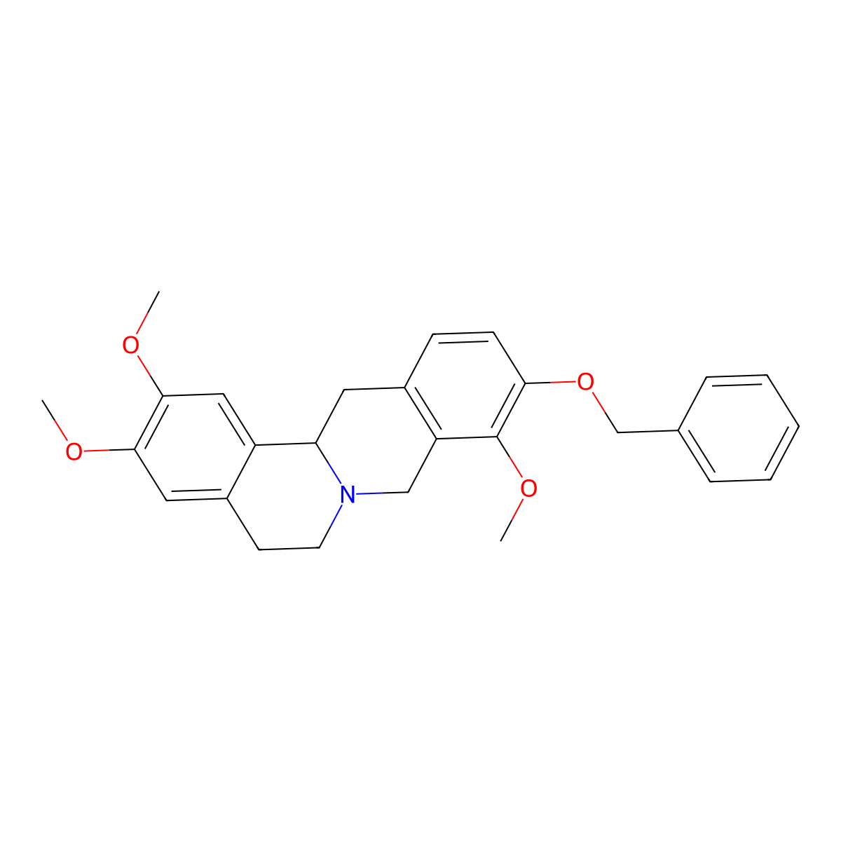 (S)-10-(benzyloxy)-2,3,9-trimethoxy-5,8,13,13a-tetrahydro-6H-isoquinolino[3,2-a]isoquinoline molecular structure, CAS 1422431-58-0