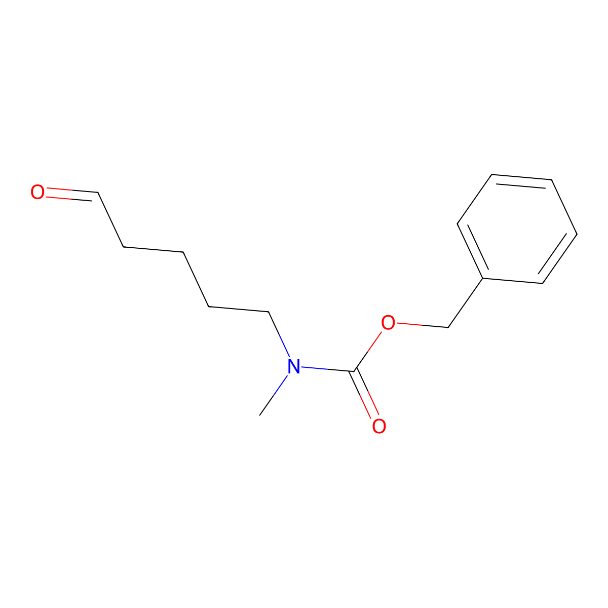 Benzyl methyl(5-oxopentyl)carbamate molecular structure, CAS 1422437-89-5
