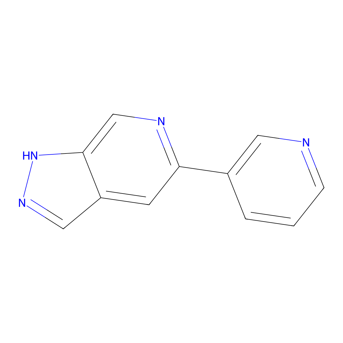 5-(pyridin-3-yl)-1H-pyrazolo[3,4-c]pyridine molecular structure, CAS 1422442-80-5