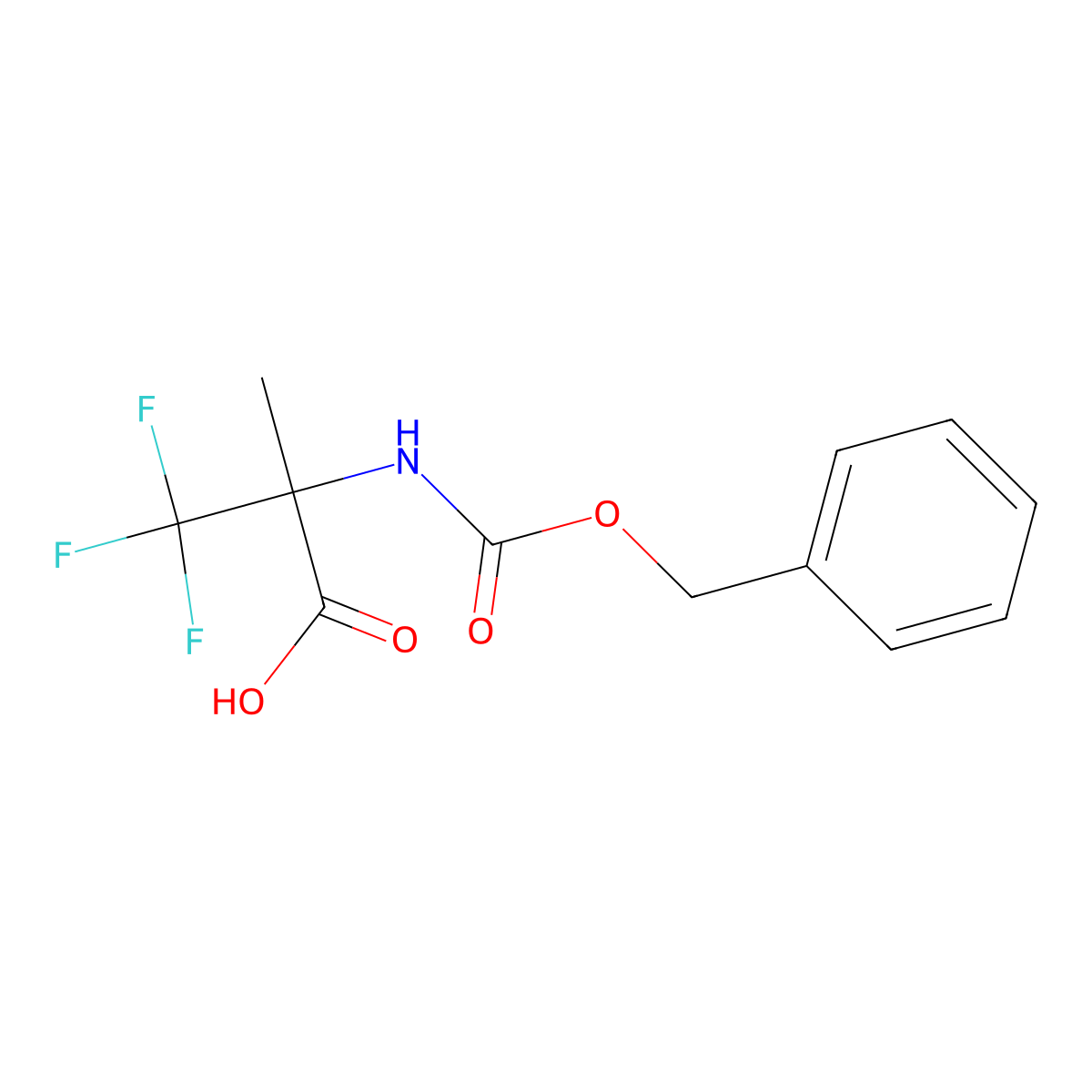(2R)-2-{[(benzyloxy)carbonyl]amino}-3,3,3-trifluoro-2-methylpropanoic acid molecular structure, CAS 1422445-72-4