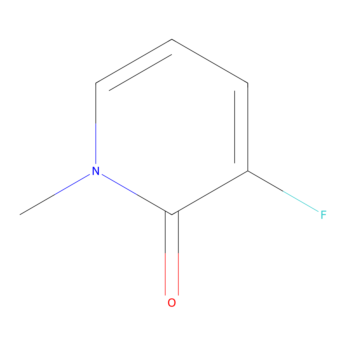 3-Fluoro-1-methylpyridin-2(1H)-one molecular structure, CAS 1422453-69-7
