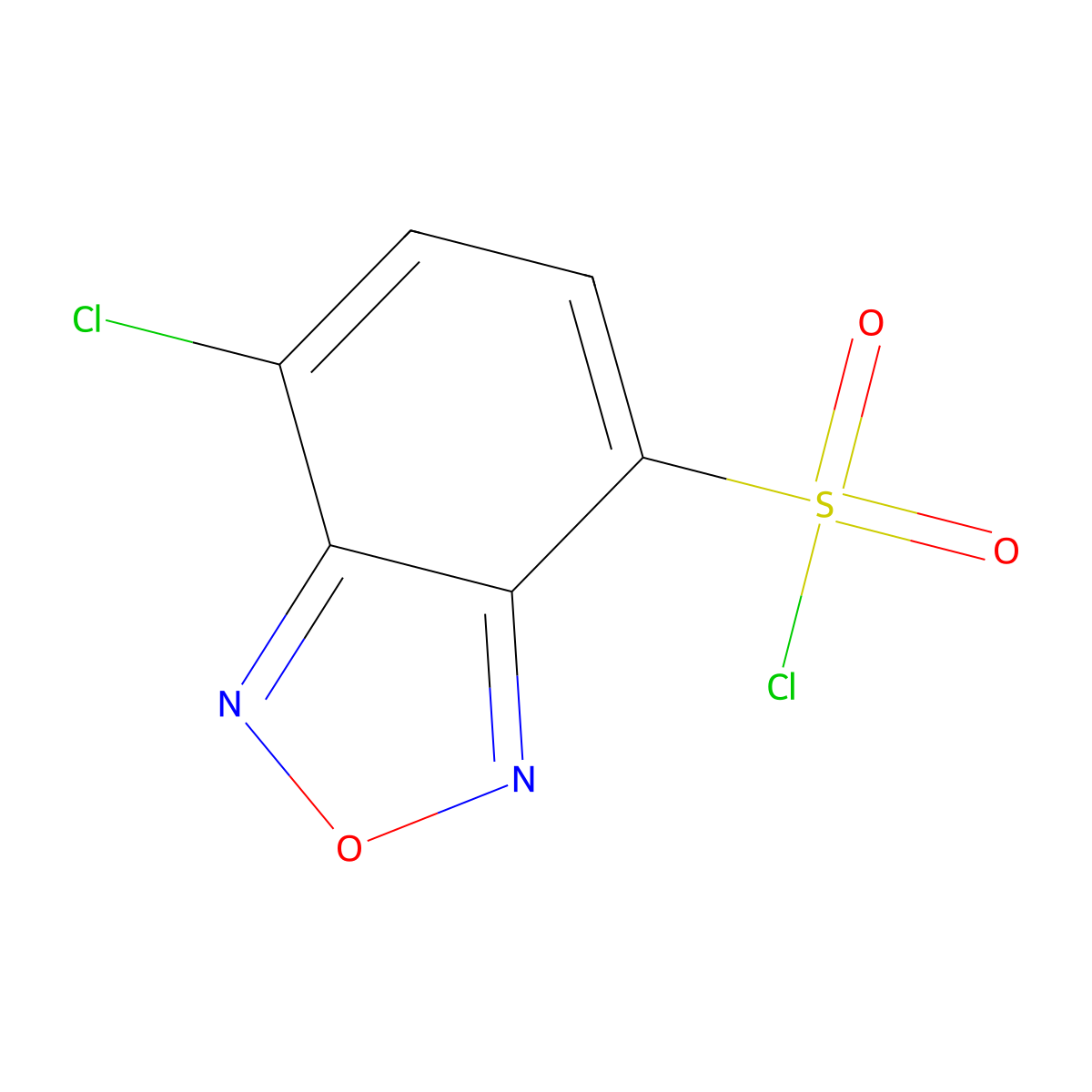 4-Chloro-7-chlorosulfonyl-2,1,3-benzoxadiazole molecular structure, CAS 142246-48-8