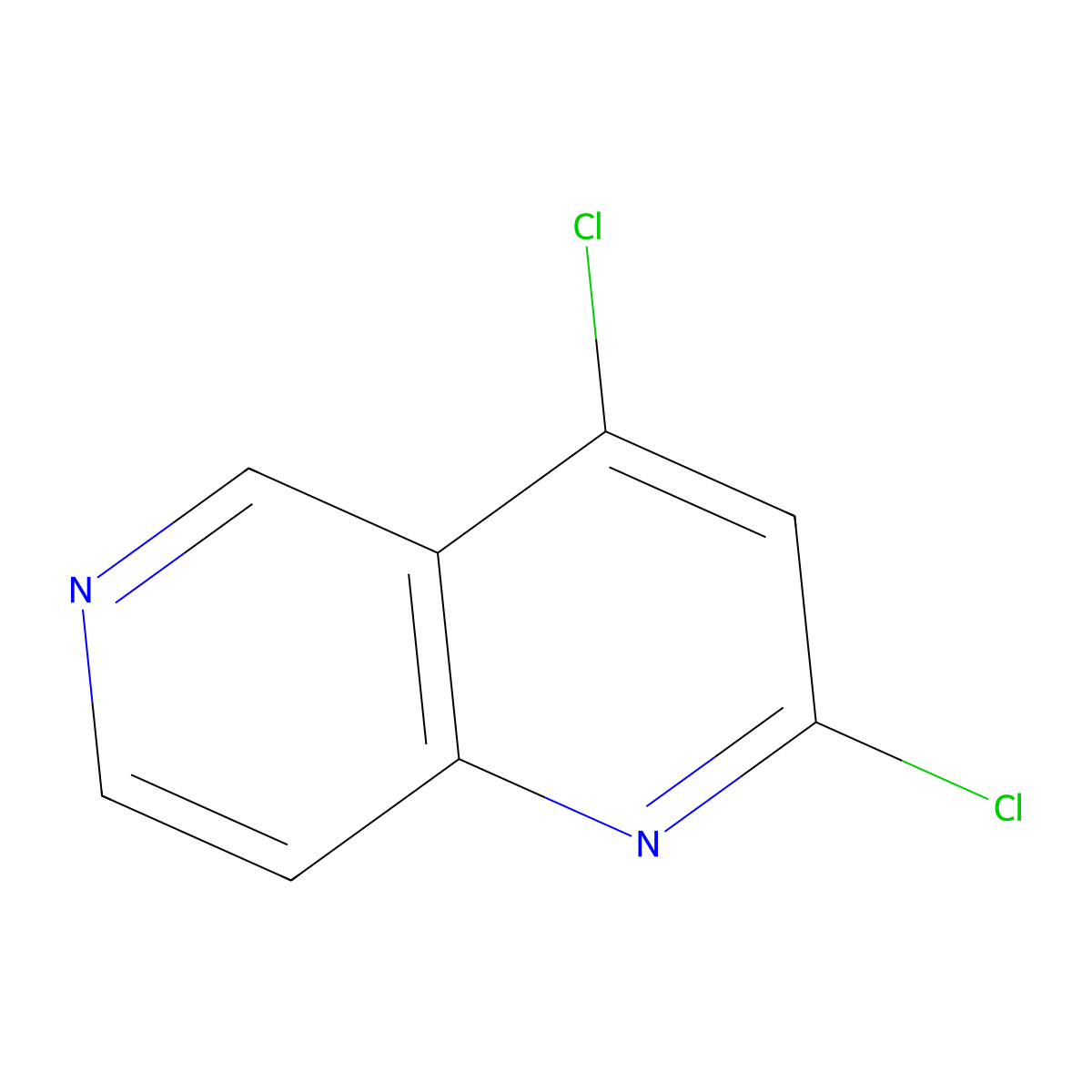 2,4-Dichloro-1,6-naphthyridine molecular structure, CAS 1422496-28-3