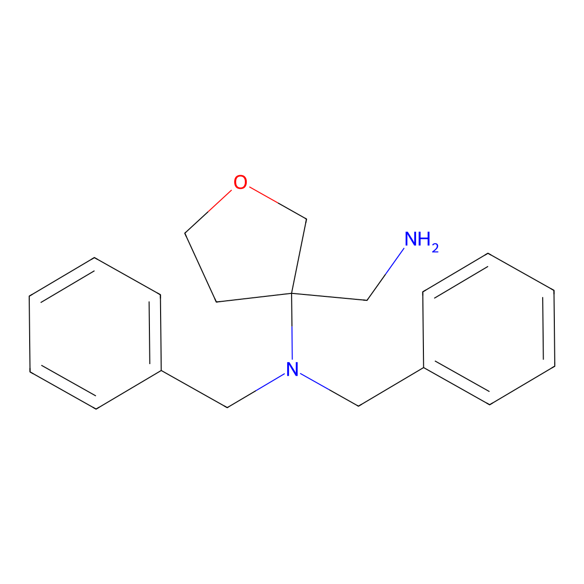 3-(Aminomethyl)-N,N-dibenzyltetrahydrofuran-3-amine molecular structure, CAS 1422496-45-4
