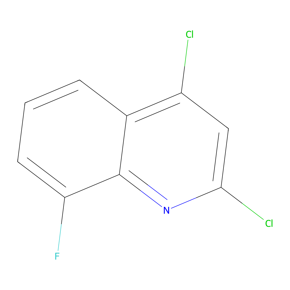 2,4-Dichloro-8-fluoroquinoline molecular structure, CAS 1422498-86-9