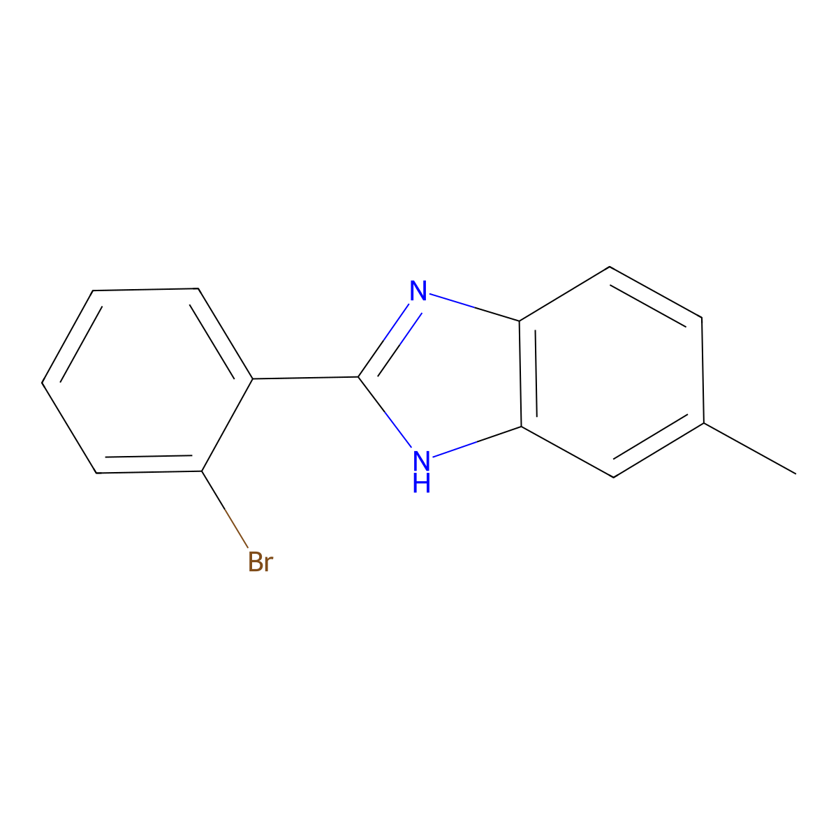 2-(2-bromophenyl)-5-methyl-1H-benzimidazole molecular structure, CAS 14225-84-4