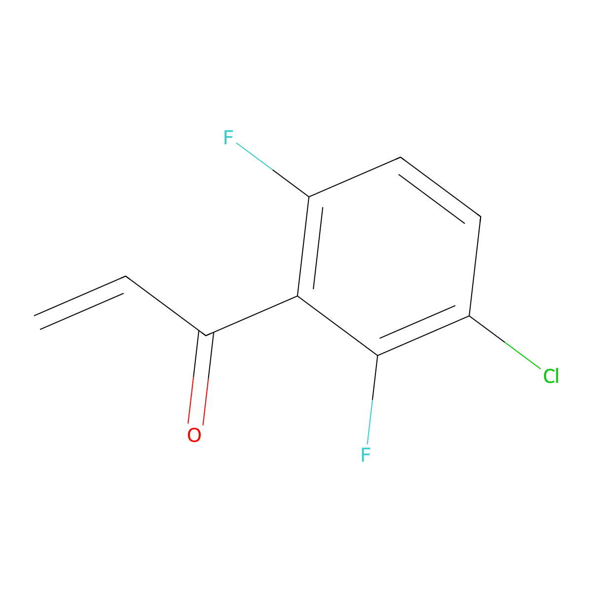 1-(3-Chloro-2,6-difluorophenyl)prop-2-en-1-one molecular structure, CAS 1422509-98-5