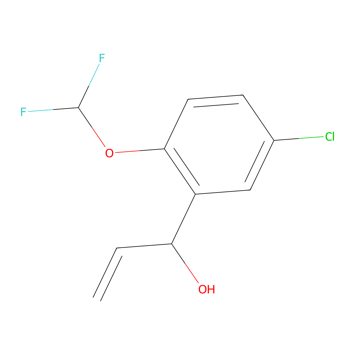 1-[5-Chloro-2-(difluoromethoxy)phenyl]prop-2-en-1-ol molecular structure, CAS 1422510-02-8