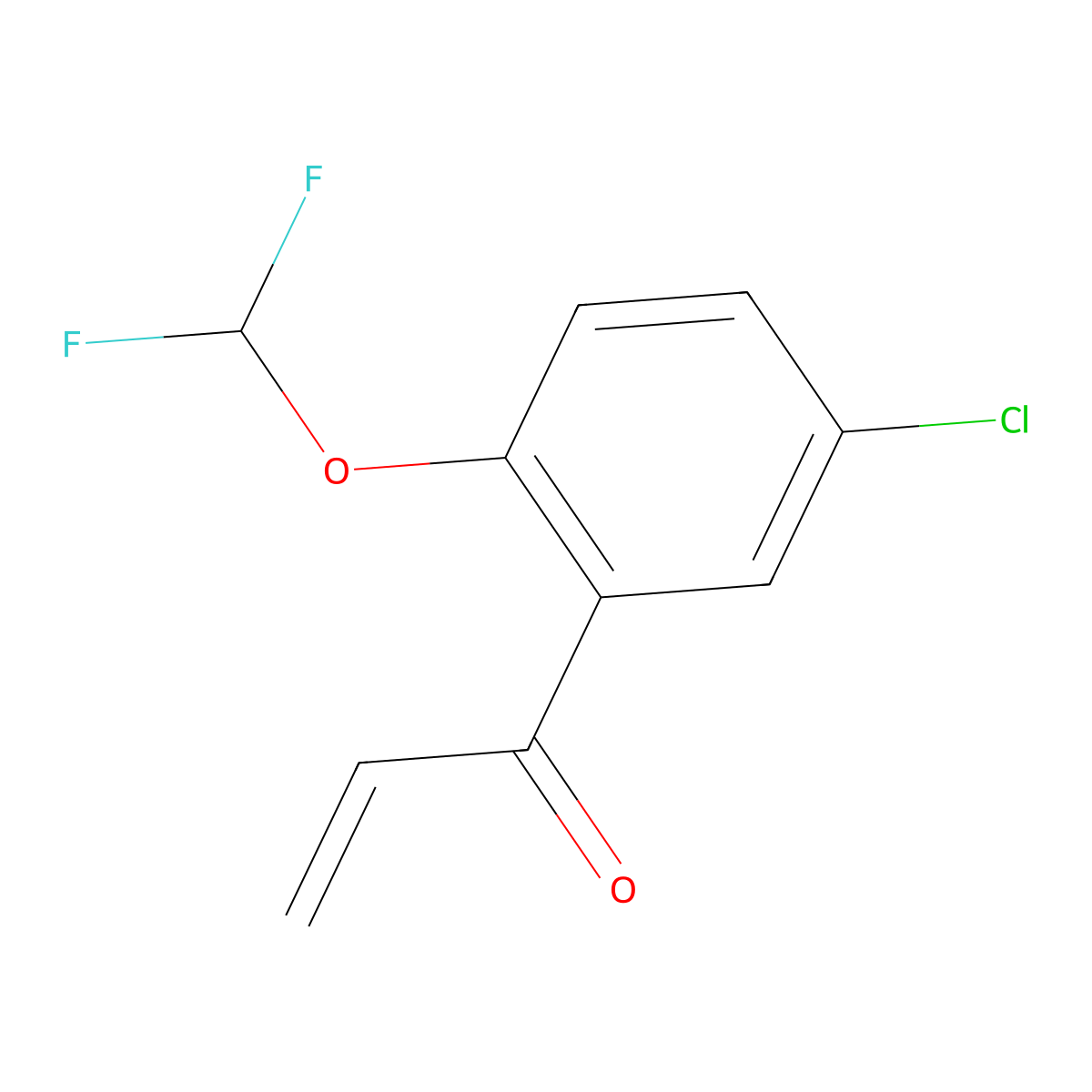 1-[5-Chloro-2-(difluoromethoxy)phenyl]prop-2-en-1-one molecular structure, CAS 1422510-03-9