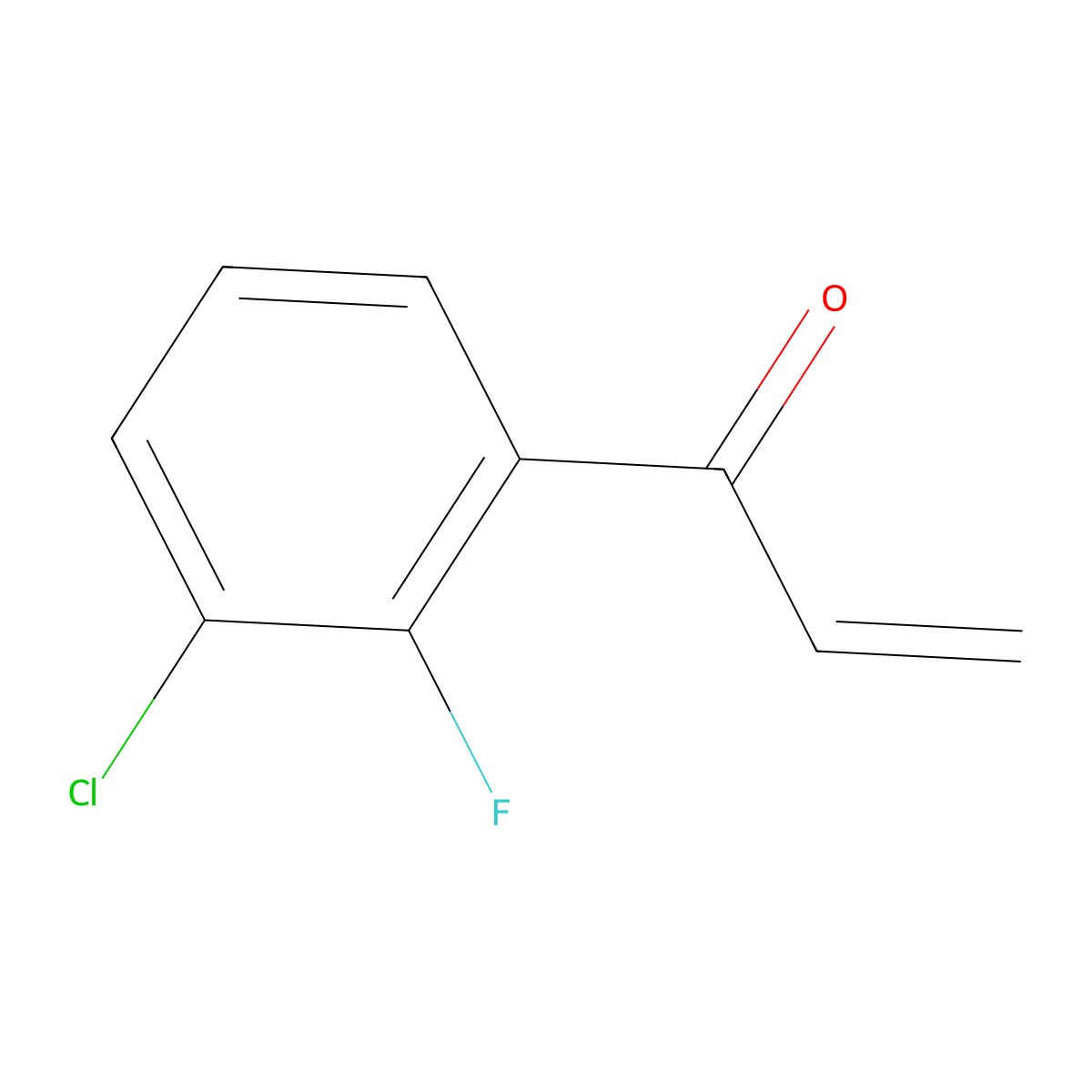 1-(3-Chloro-2-fluorophenyl)prop-2-en-1-one molecular structure, CAS 1422510-29-9