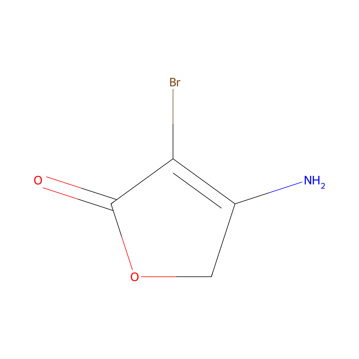 4-Amino-3-bromo-2,5-dihydrofuran-2-one molecular structure, CAS 1422514-56-4