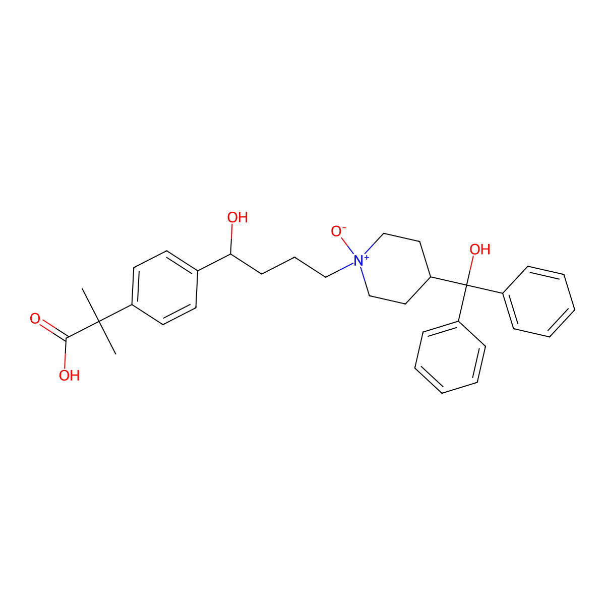 Fexofenadine N-Oxide molecular structure, CAS 1422515-52-3