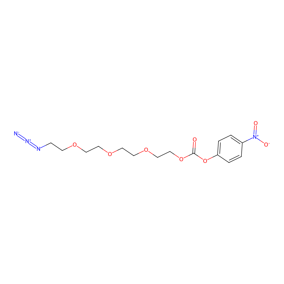Azido-PEG4-4-nitrophenyl carbonate molecular structure, CAS 1422540-98-4