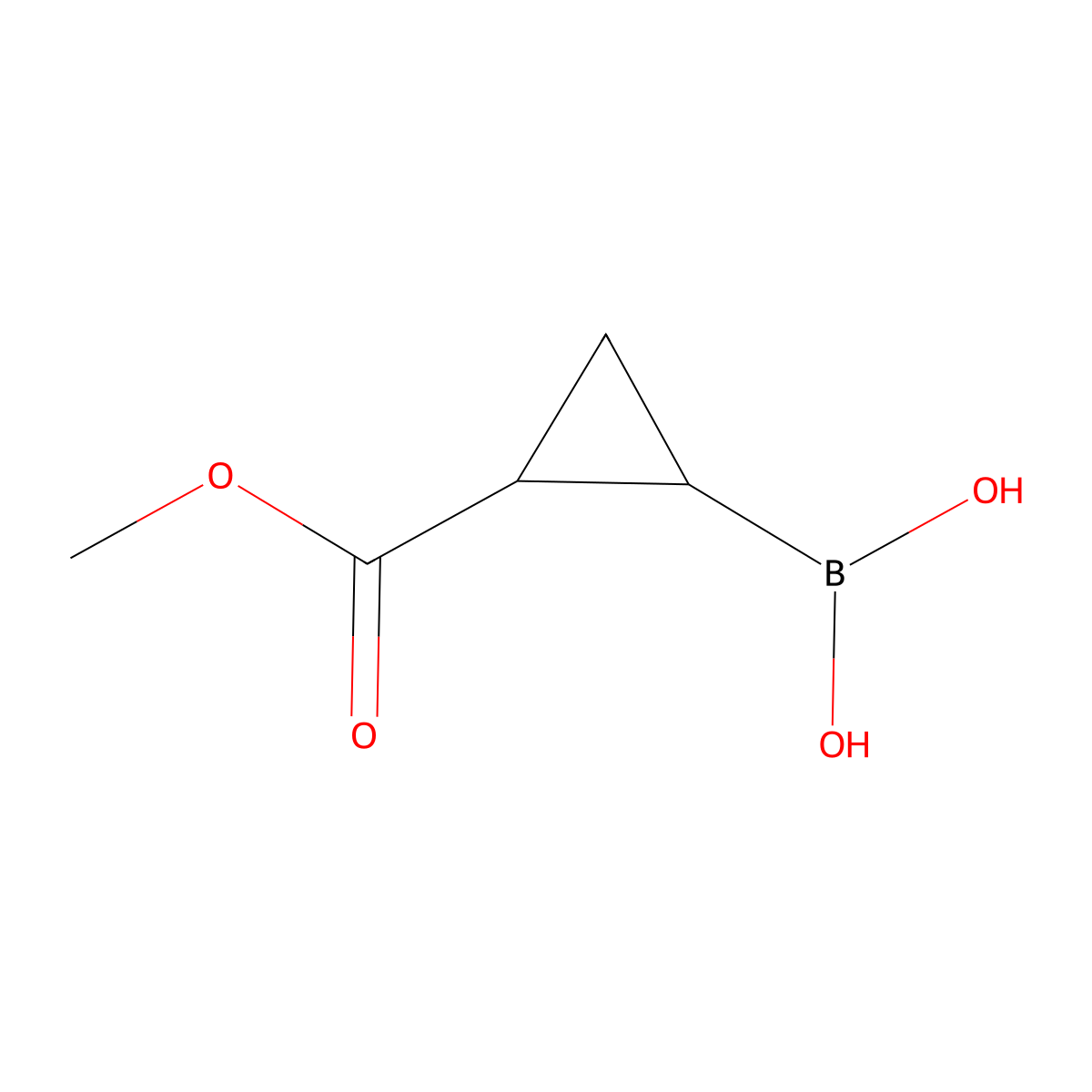 trans-2-Methoxycarbonylcyclopropane-boronic acid molecular structure, CAS 1422542-08-2