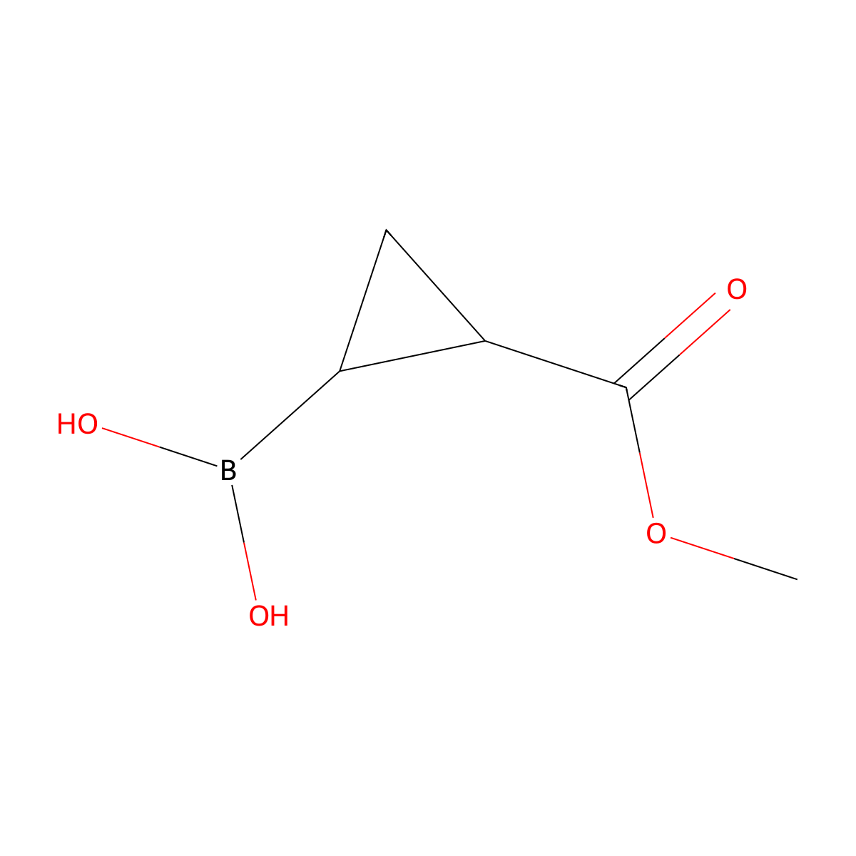 trans-2-Methoxycarbonylcyclopropane-boronic acid molecular structure, CAS 1422542-08-2