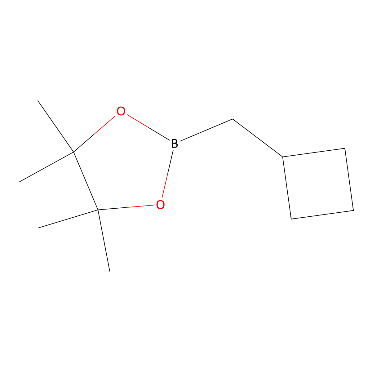 2-(Cyclobutylmethyl)-4,4,5,5-tetramethyl-1,3,2-dioxaborolane molecular structure, CAS 1422558-28-8