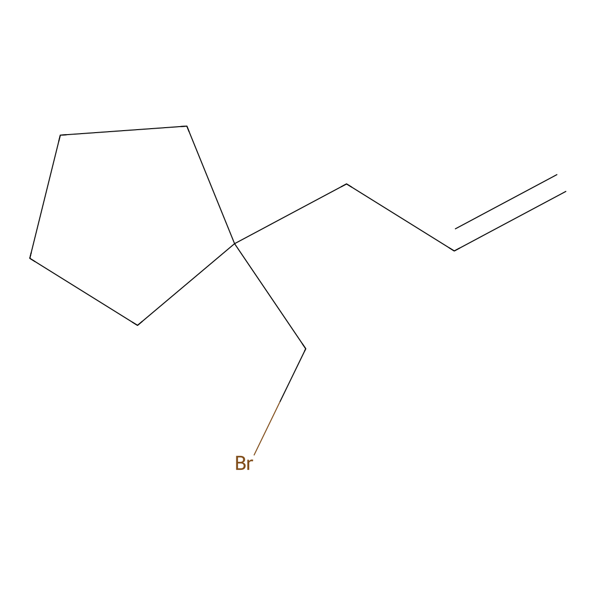 1-(Bromomethyl)-1-(prop-2-en-1-yl)cyclopentane molecular structure, CAS 1422558-85-7