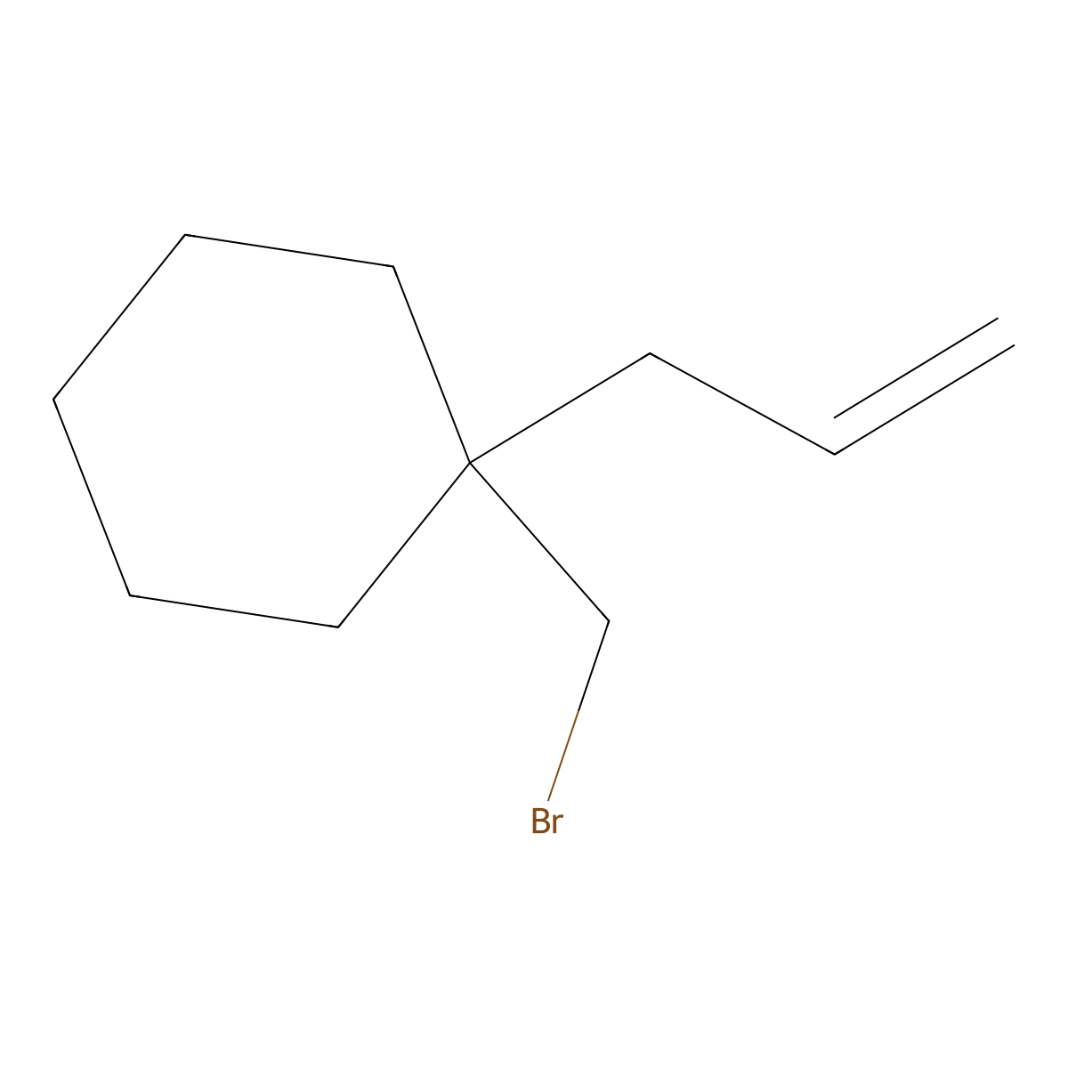 1-(Bromomethyl)-1-(prop-2-en-1-yl)cyclohexane molecular structure, CAS 1422558-87-9