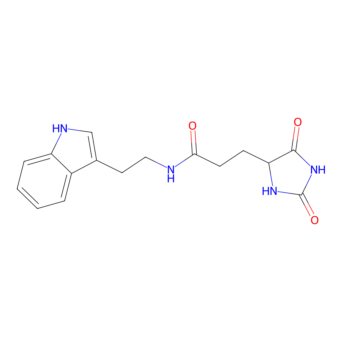 3-(2,5-dioxo-4-imidazolidinyl)-N-[2-(1H-indol-3-yl)ethyl]propanamide molecular structure, CAS 1422566-47-9