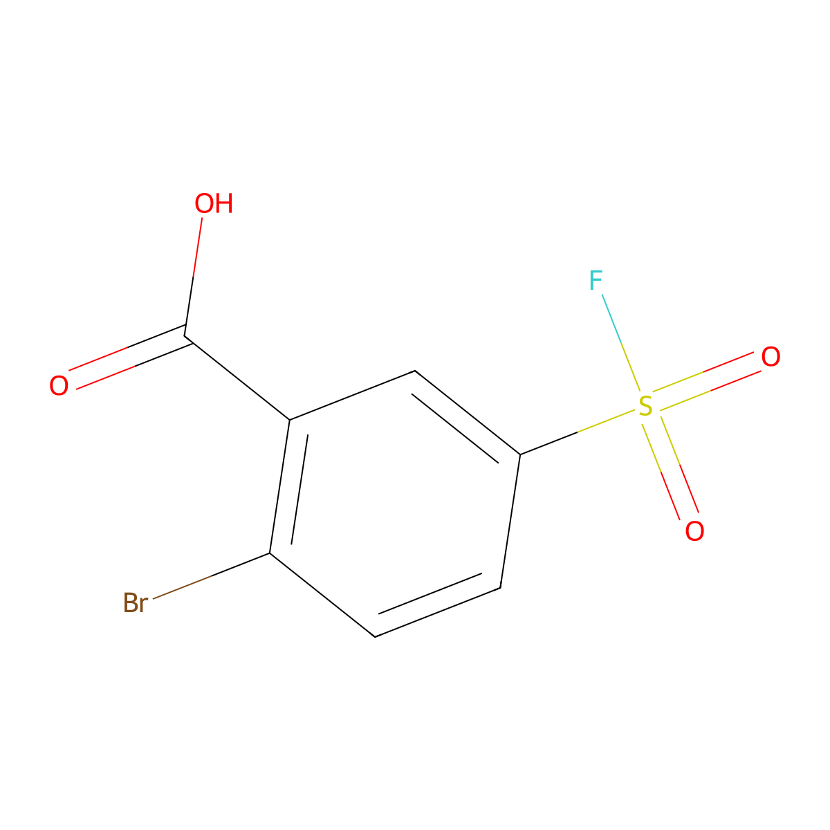 2-Bromo-5-(fluorosulfonyl)benzoic acid molecular structure, CAS 1422570-52-2