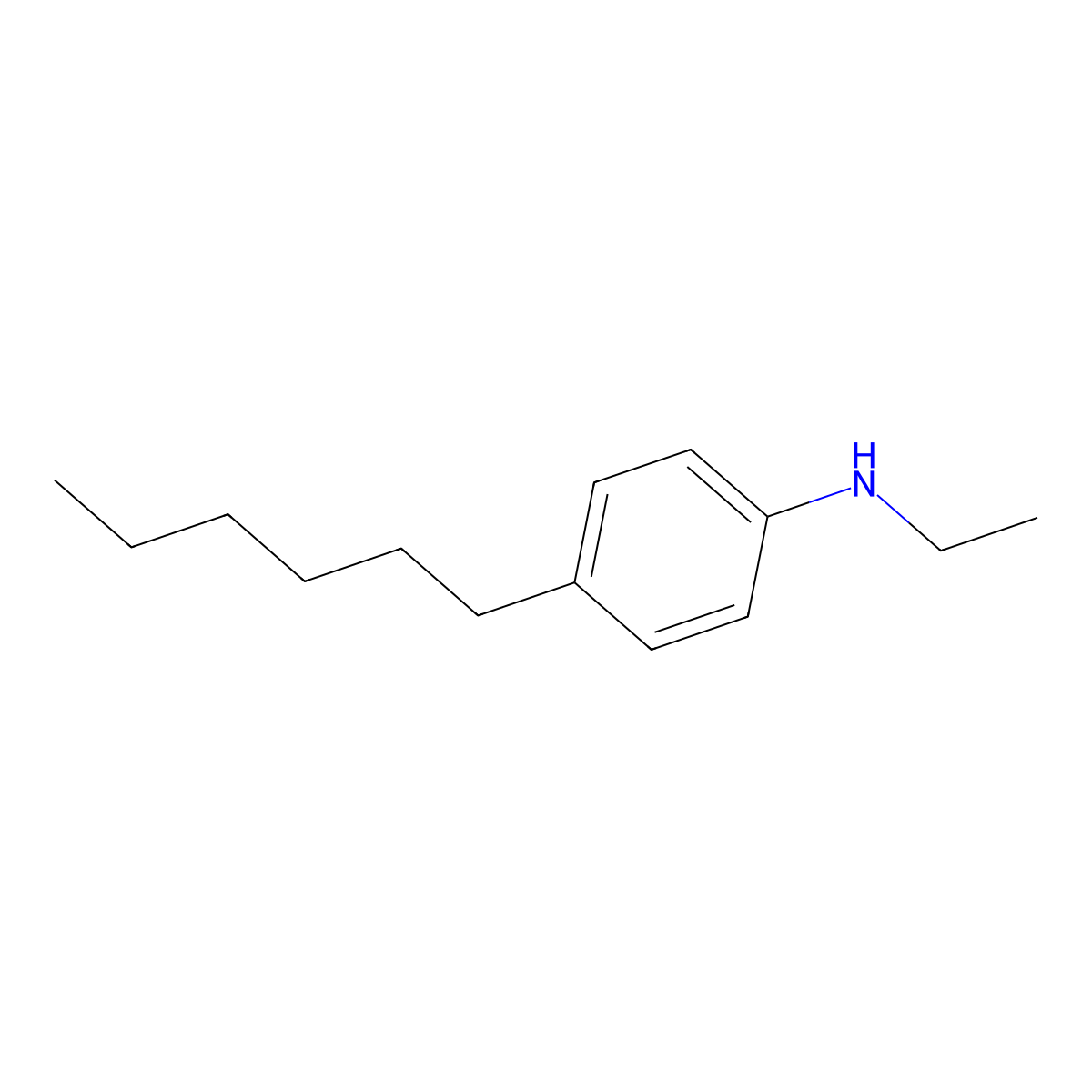 N-ethyl-4-hexylaniline molecular structure, CAS 1422573-77-0