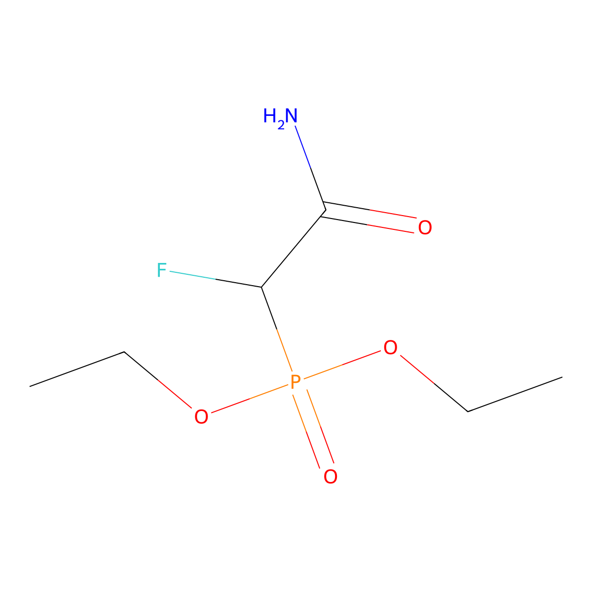 Diethyl [carbamoyl(fluoro)methyl]phosphonate molecular structure, CAS 142264-27-5