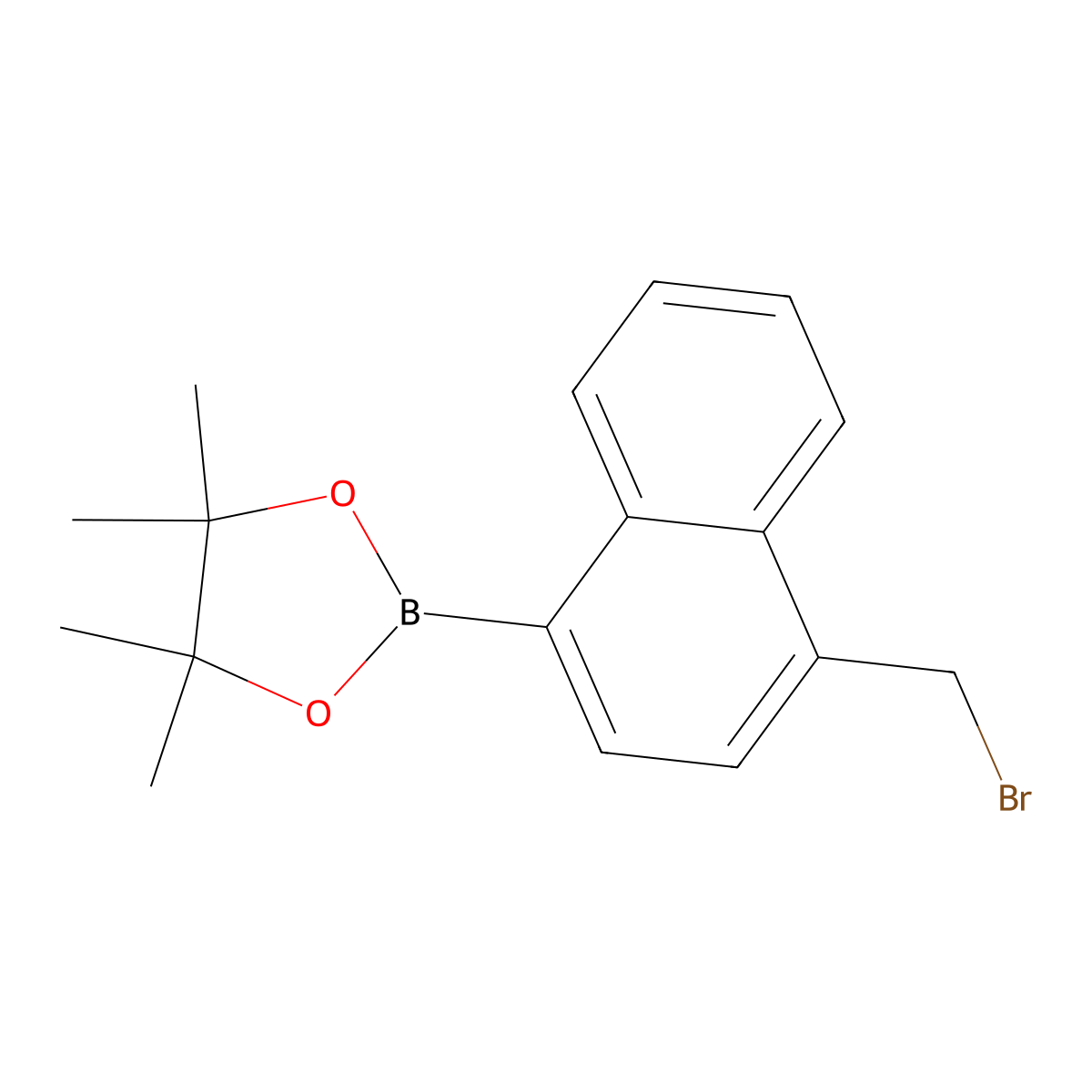 2-(4-(Bromomethyl)naphthalen-1-yl)-4,4,5,5-tetramethyl-1,3,2-dioxaborolane molecular structure, CAS 1422655-33-1