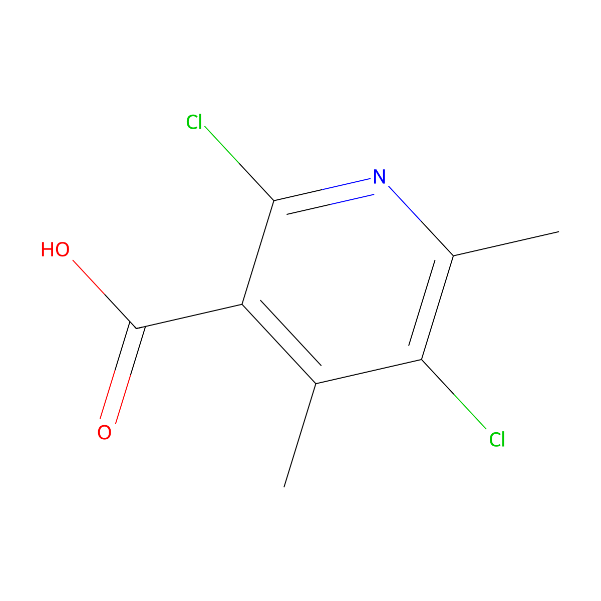 2,5-Dichloro-4,6-dimethylnicotinic acid molecular structure, CAS 142266-66-8