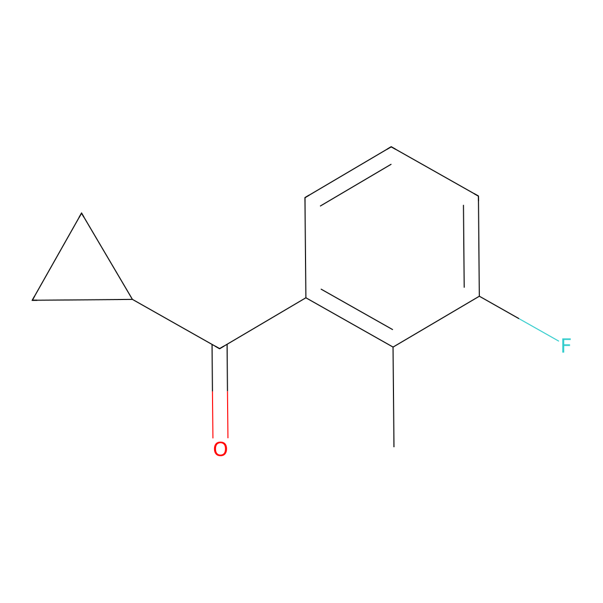 Cyclopropyl(3-fluoro-2-methylphenyl)methanone molecular structure, CAS 1422677-32-4