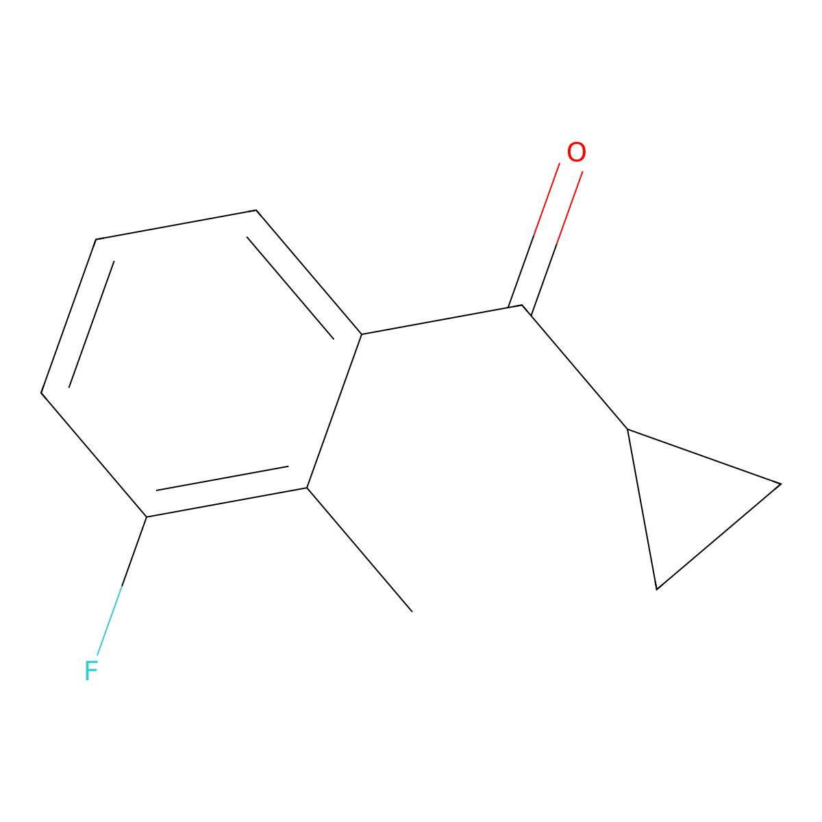 Cyclopropyl(3-fluoro-2-methylphenyl)methanone molecular structure, CAS 1422677-32-4
