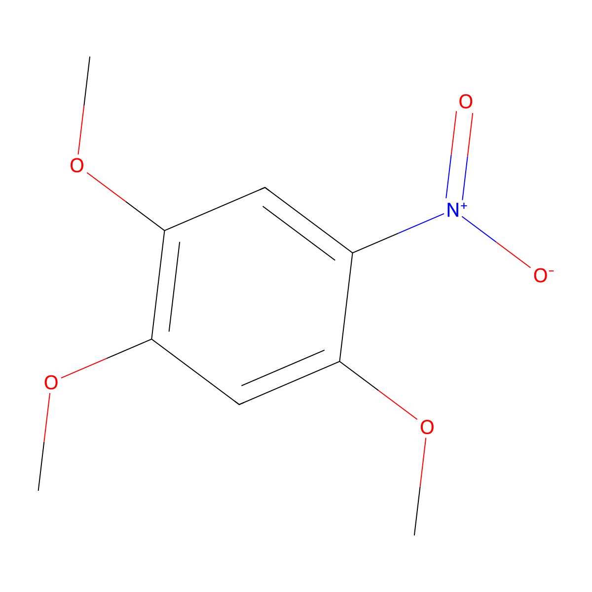 1,2,4-Trimethoxy-5-nitrobenzene molecular structure, CAS 14227-14-6