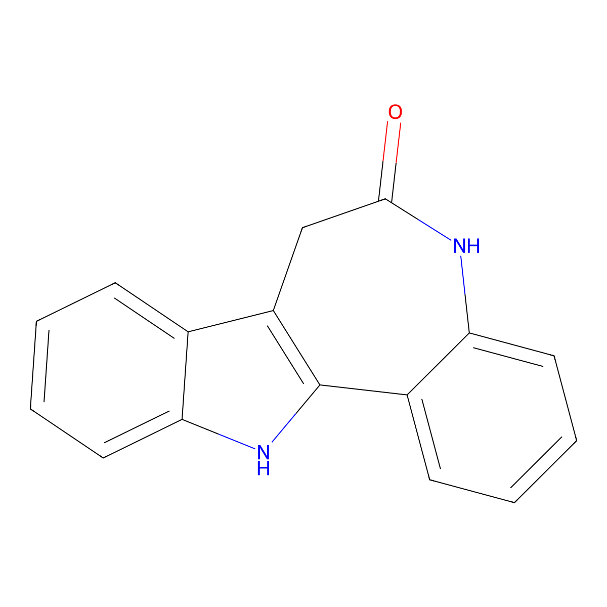 7,12-dihydroindolo(3,2-d)(1)benzazepin-6(5H)-one molecular structure, CAS 142273-18-5