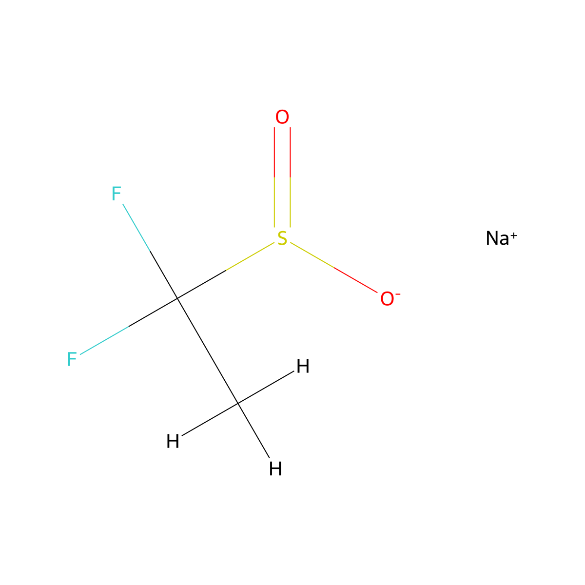 Sodium 1,1-difluoroethane-1-sulfinate molecular structure, CAS 1422738-67-7