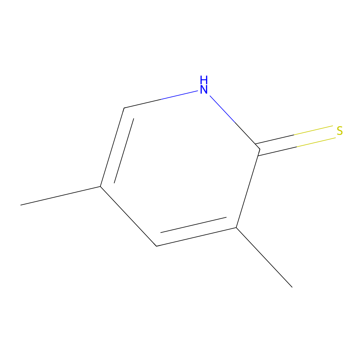 3,5-Dimethyl-1,2-dihydropyridine-2-thione molecular structure, CAS 142274-34-8