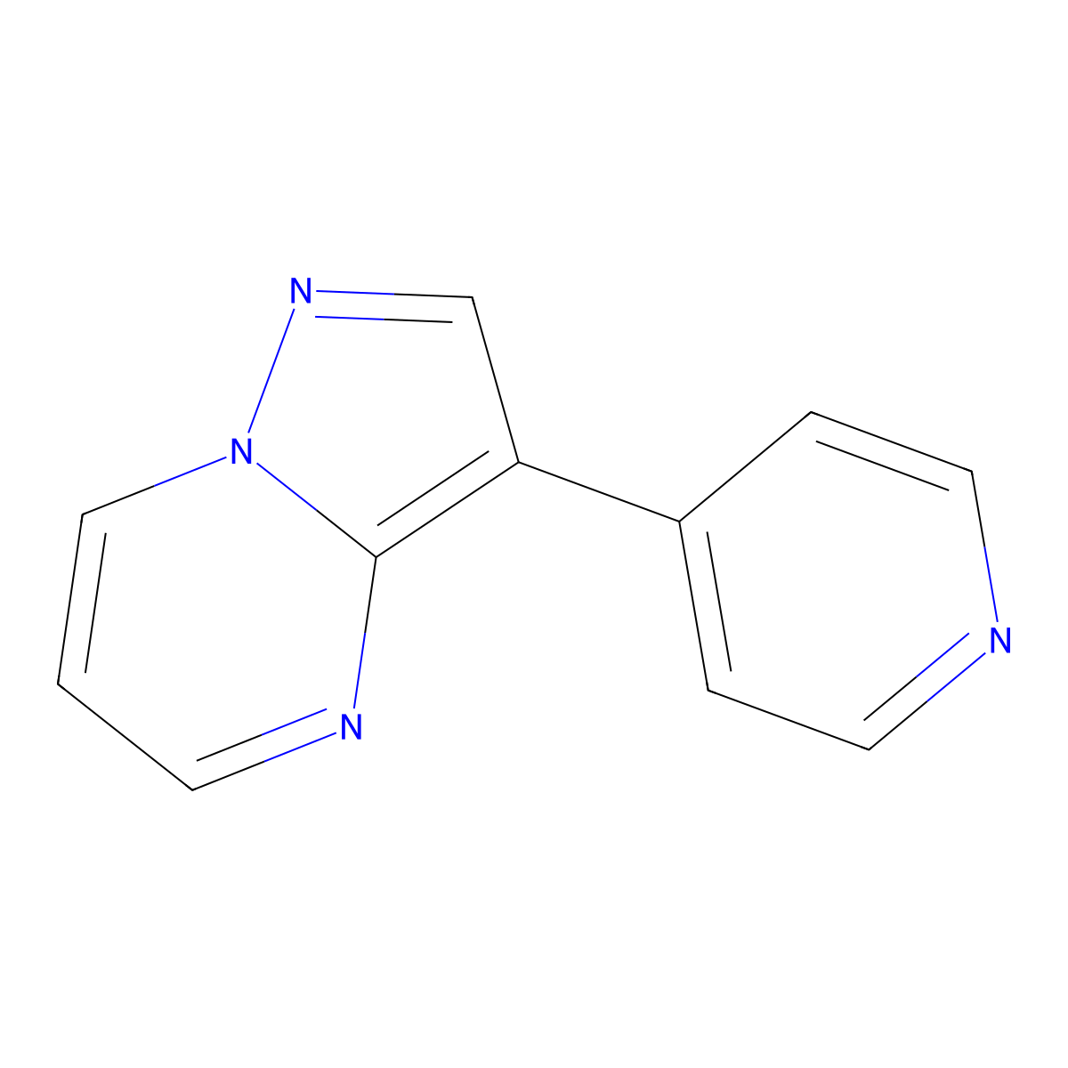 3-(4-Pyridyl)pyrazolo[1,5-a]pyrimidine molecular structure, CAS 1422766-30-0