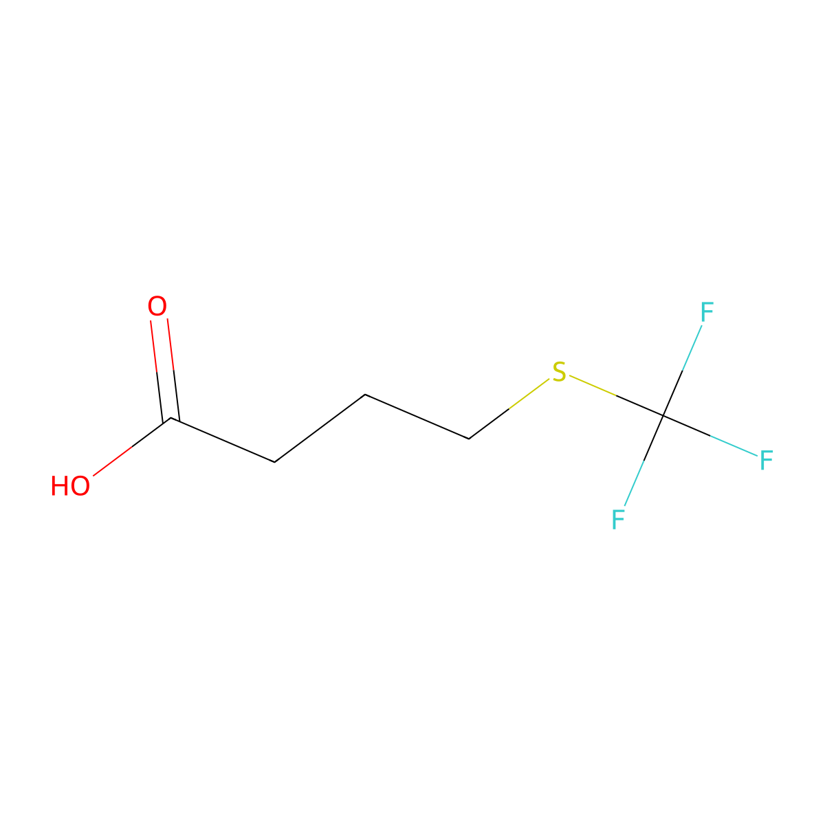 4-[(Trifluoromethyl)sulfanyl]butanoic acid molecular structure, CAS 1422766-35-5