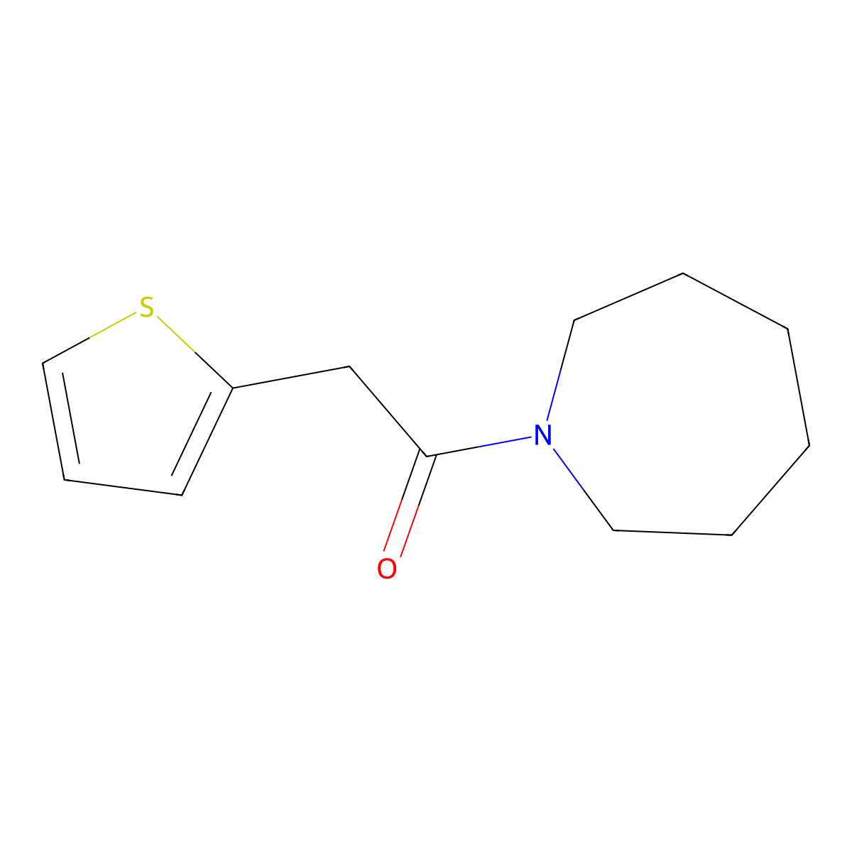 1-(Azepan-1-yl)-2-thiophen-2-ylethanone molecular structure, CAS 142279-82-1