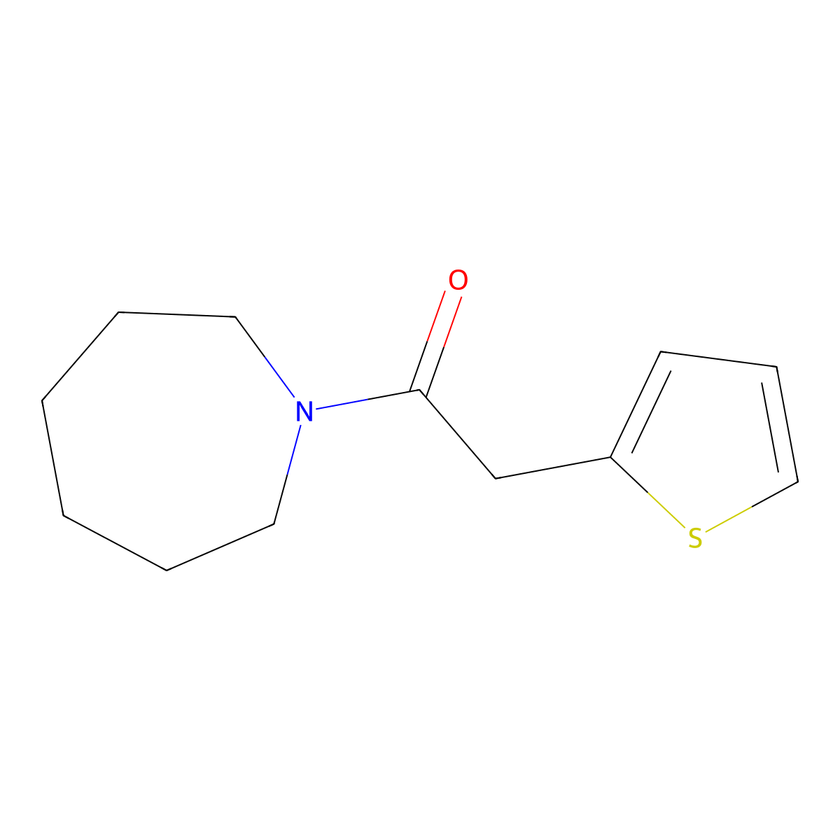1-(Azepan-1-yl)-2-thiophen-2-ylethanone molecular structure, CAS 142279-82-1