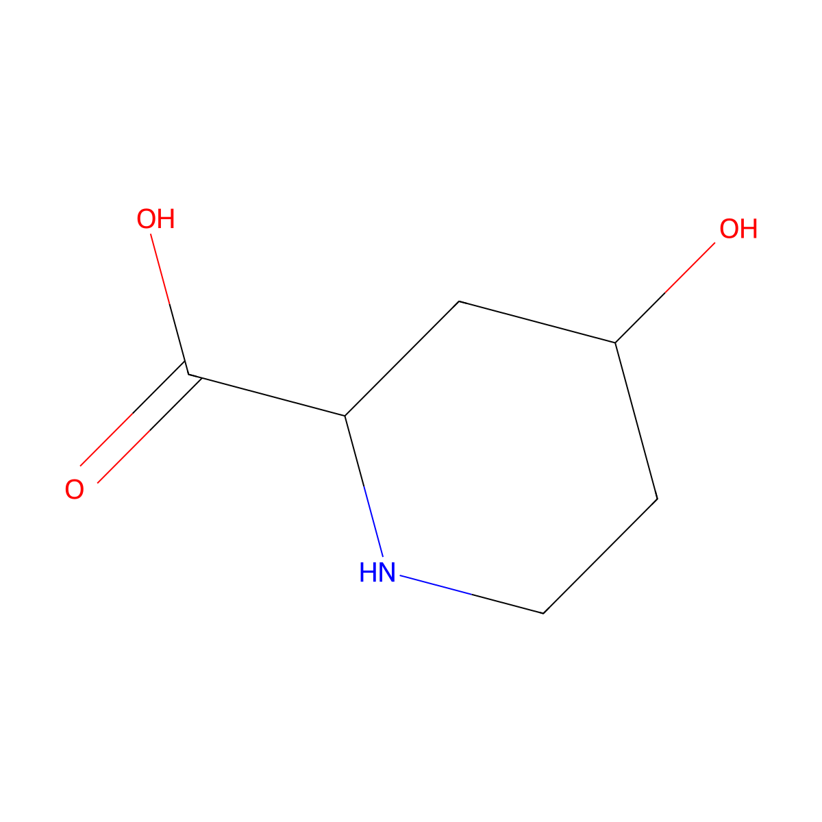 4-Hydroxypipecolic acid molecular structure, CAS 14228-16-1