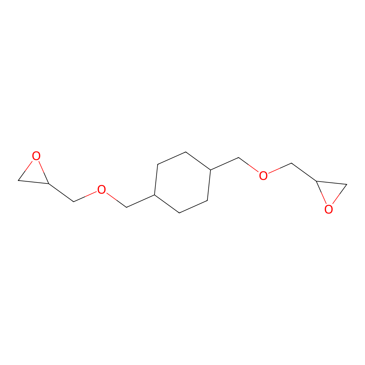 Oxirane, 2,2'-[1,4-cyclohexanediylbis(methyleneoxymethylene)]bis- molecular structure, CAS 14228-73-0
