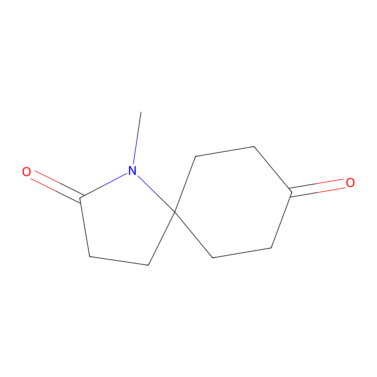 1-Methyl-1-azaspiro[4.5]decane-2,8-dione molecular structure, CAS 142283-66-7