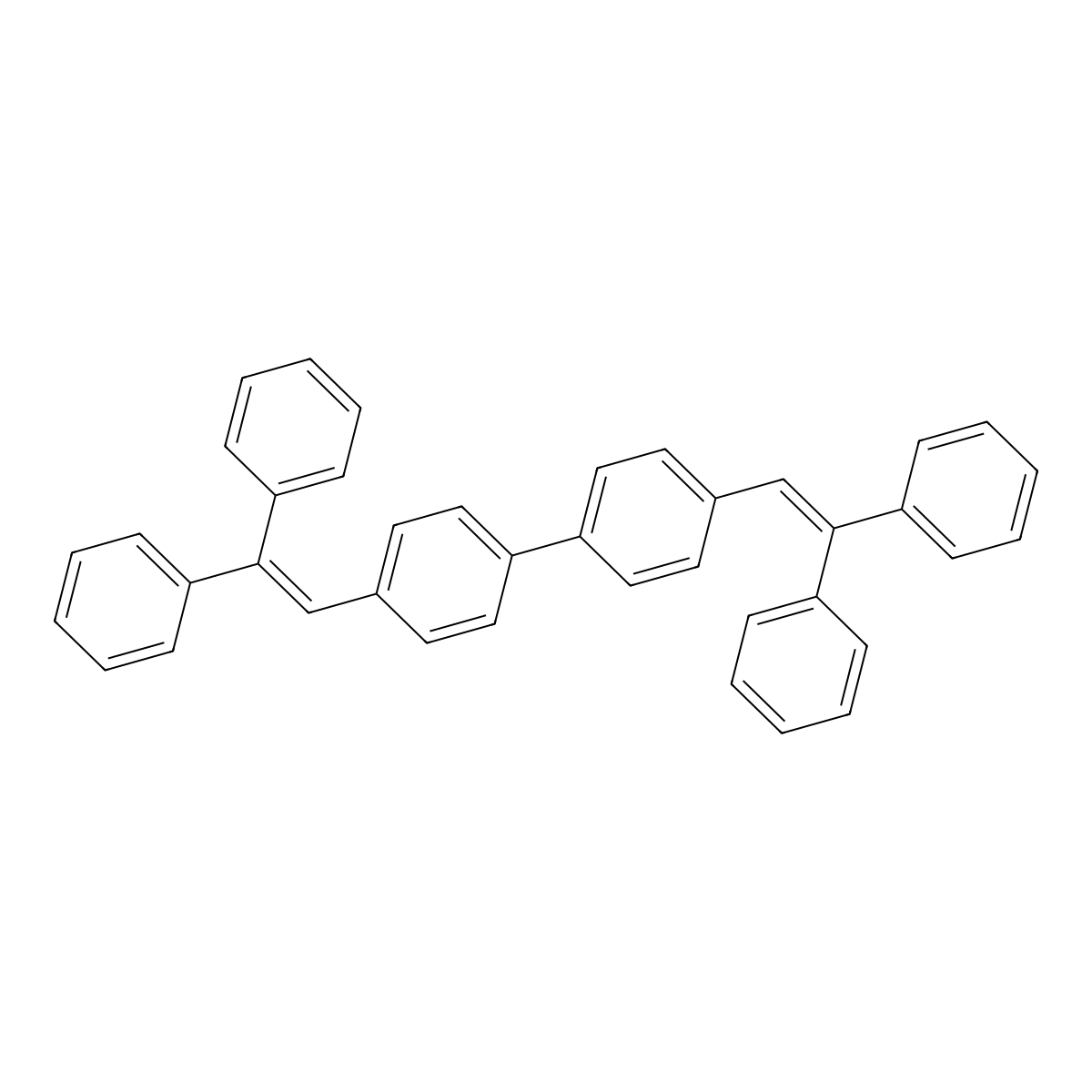 4,4'-Bis(2,2-diphenylethenyl)-1,1'-biphenyl molecular structure, CAS 142289-08-5