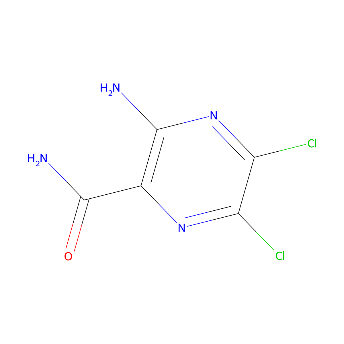 3-Amino-5,6-dichloropyrazine-2-carboxamide molecular structure, CAS 14229-27-7