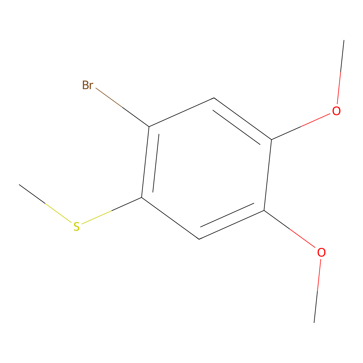 (2-Bromo-4,5-dimethoxyphenyl)(methyl)sulfane molecular structure, CAS 142294-10-8