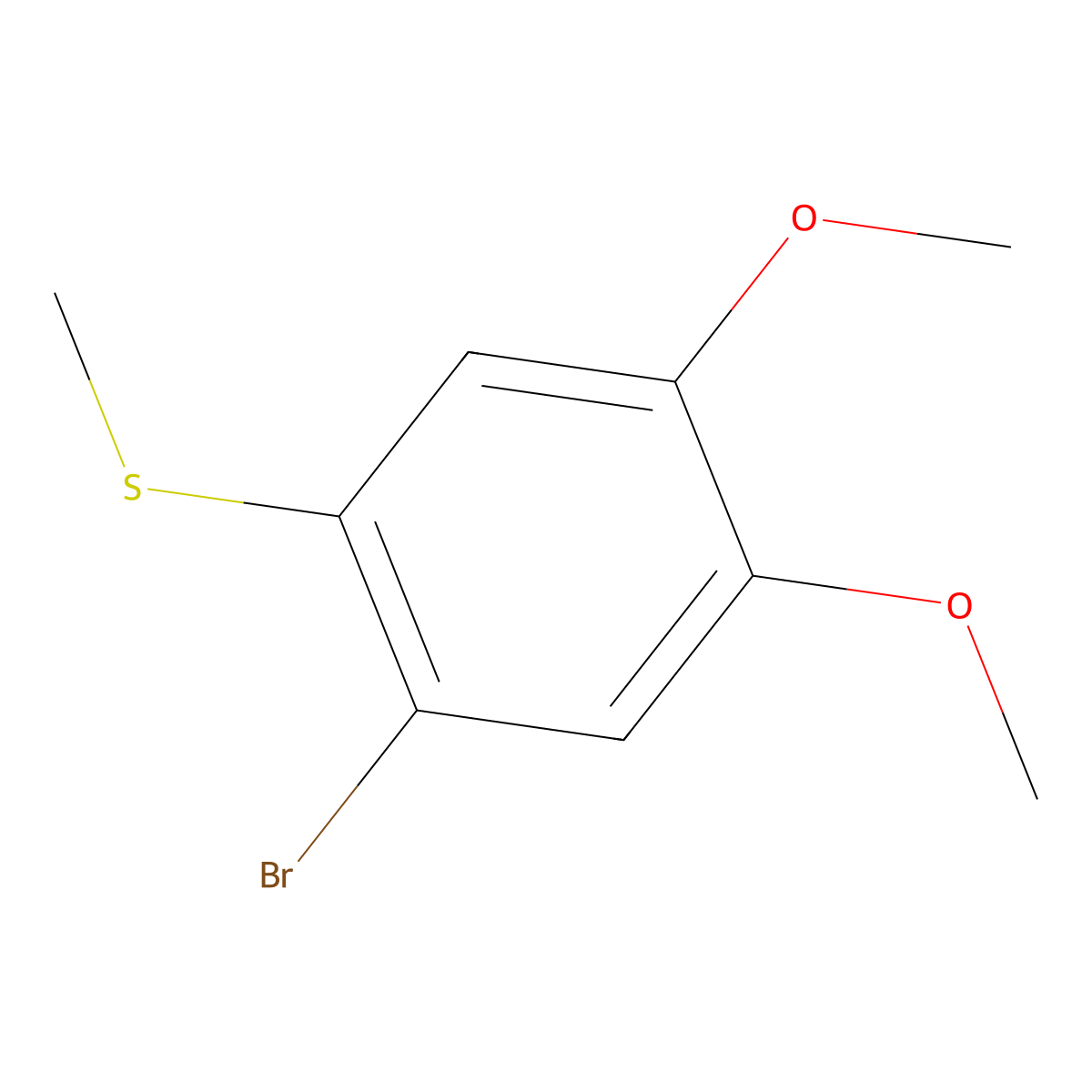 (2-Bromo-4,5-dimethoxyphenyl)(methyl)sulfane molecular structure, CAS 142294-10-8