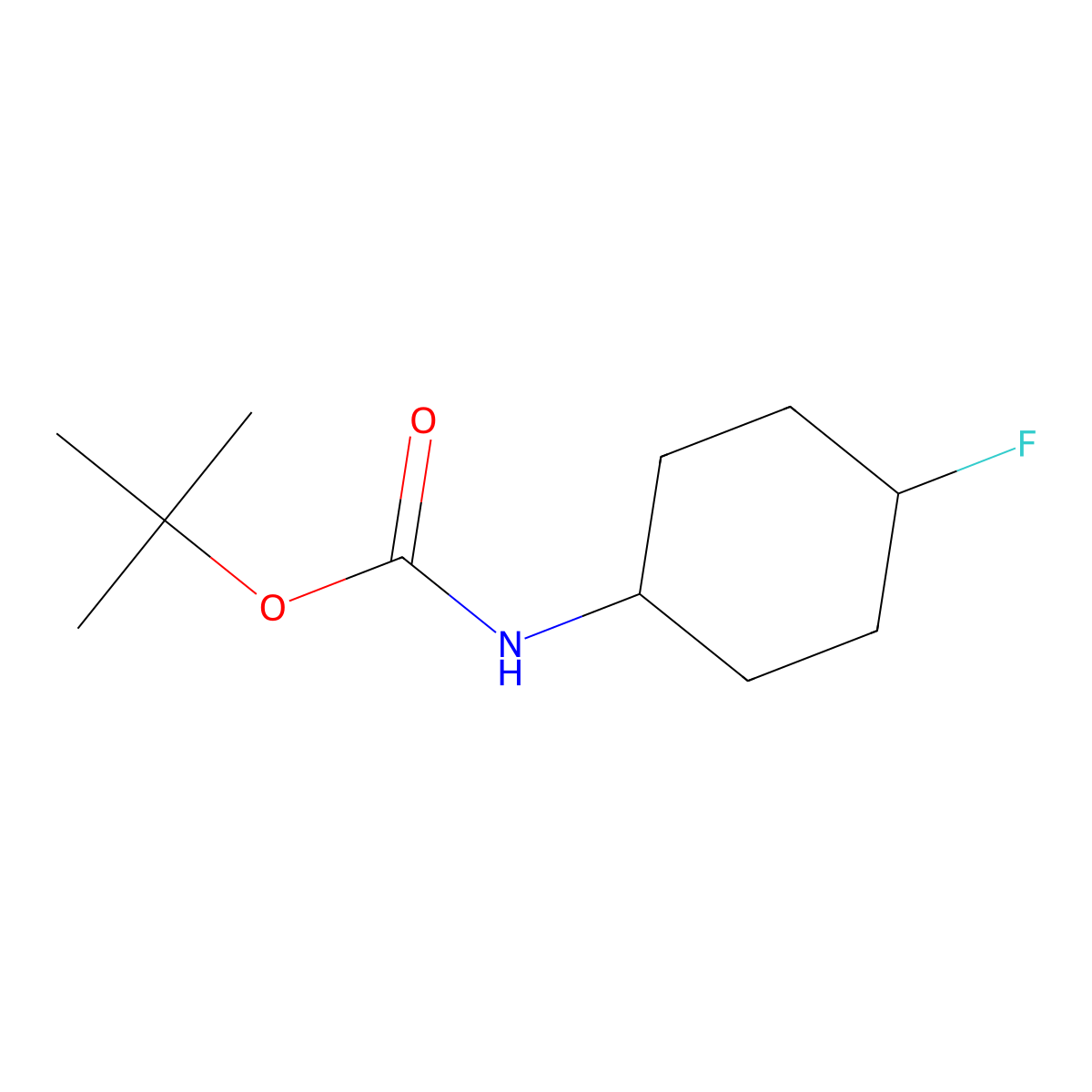 Tert-butyl (4-fluorocyclohexyl)carbamate molecular structure, CAS 1422966-97-9