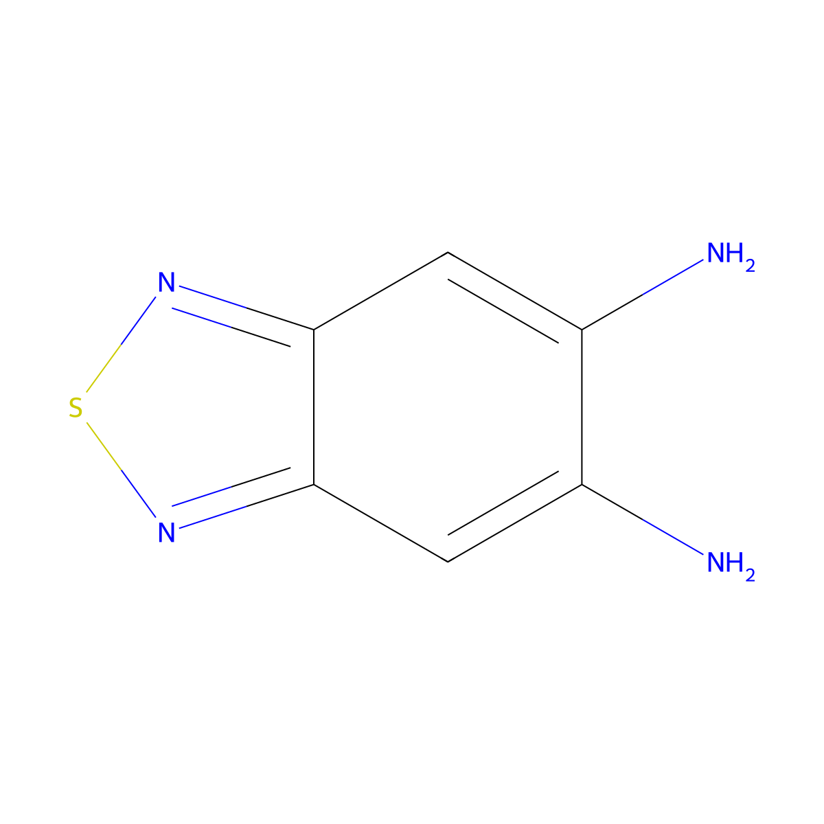 Benzo[C][1,2,5]thiadiazole-5,6-diamine molecular structure, CAS 1422969-13-8
