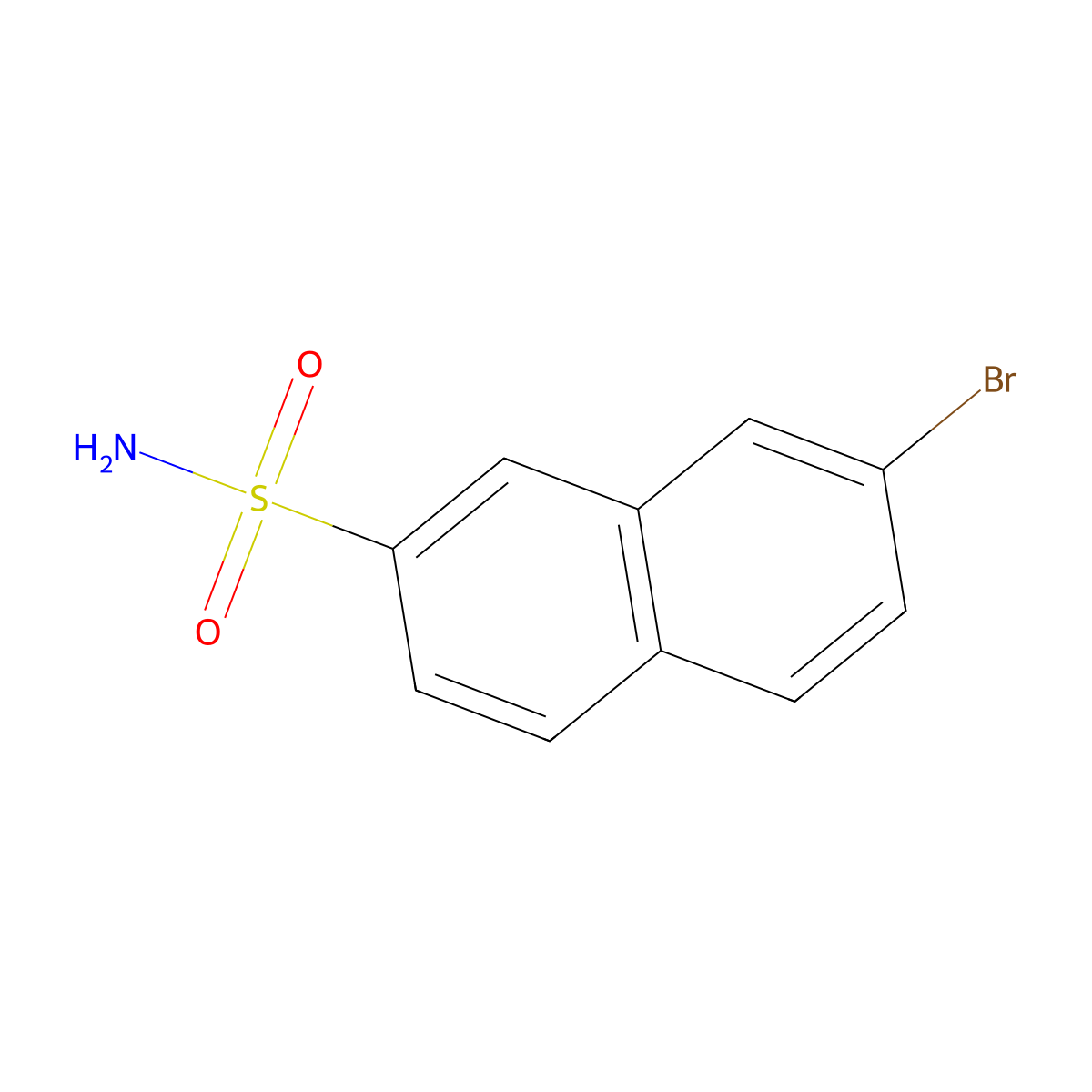 7-Bromonaphthalene-2-sulfonamide molecular structure, CAS 1422970-02-2