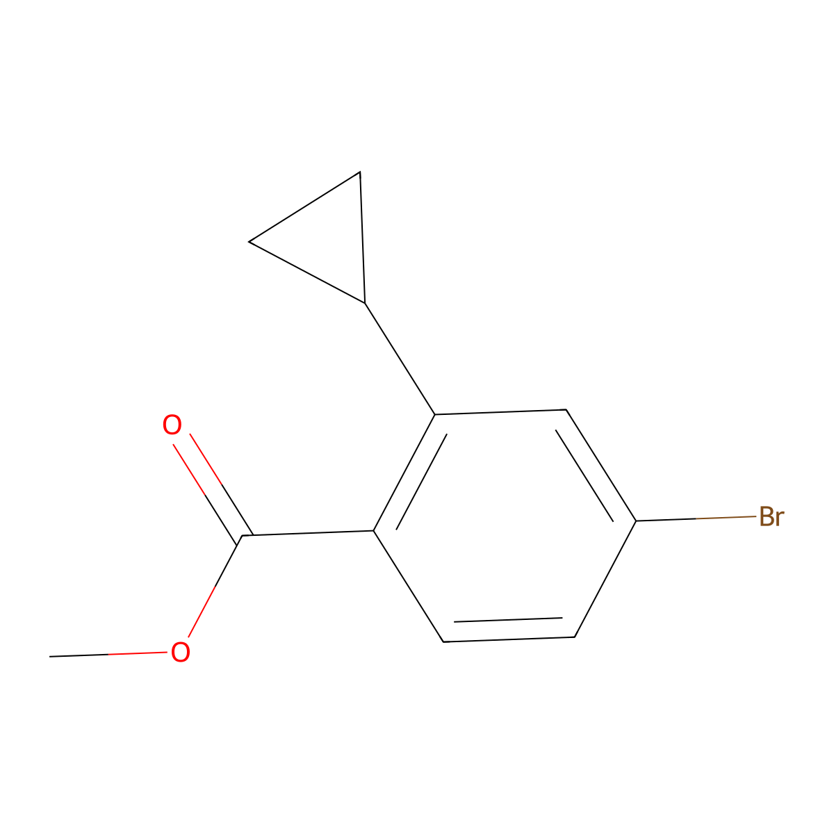 Methyl 4-bromo-2-cyclopropylbenzoate molecular structure, CAS 1422971-97-8
