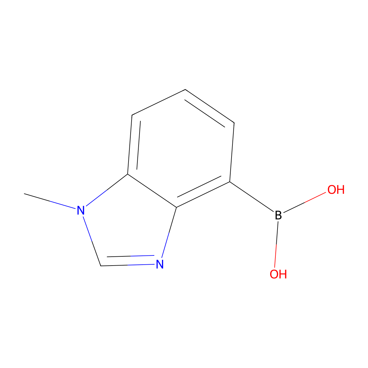 (1-Methyl-1H-benzo[d]imidazol-4-yl)boronic acid molecular structure, CAS 1422972-14-2